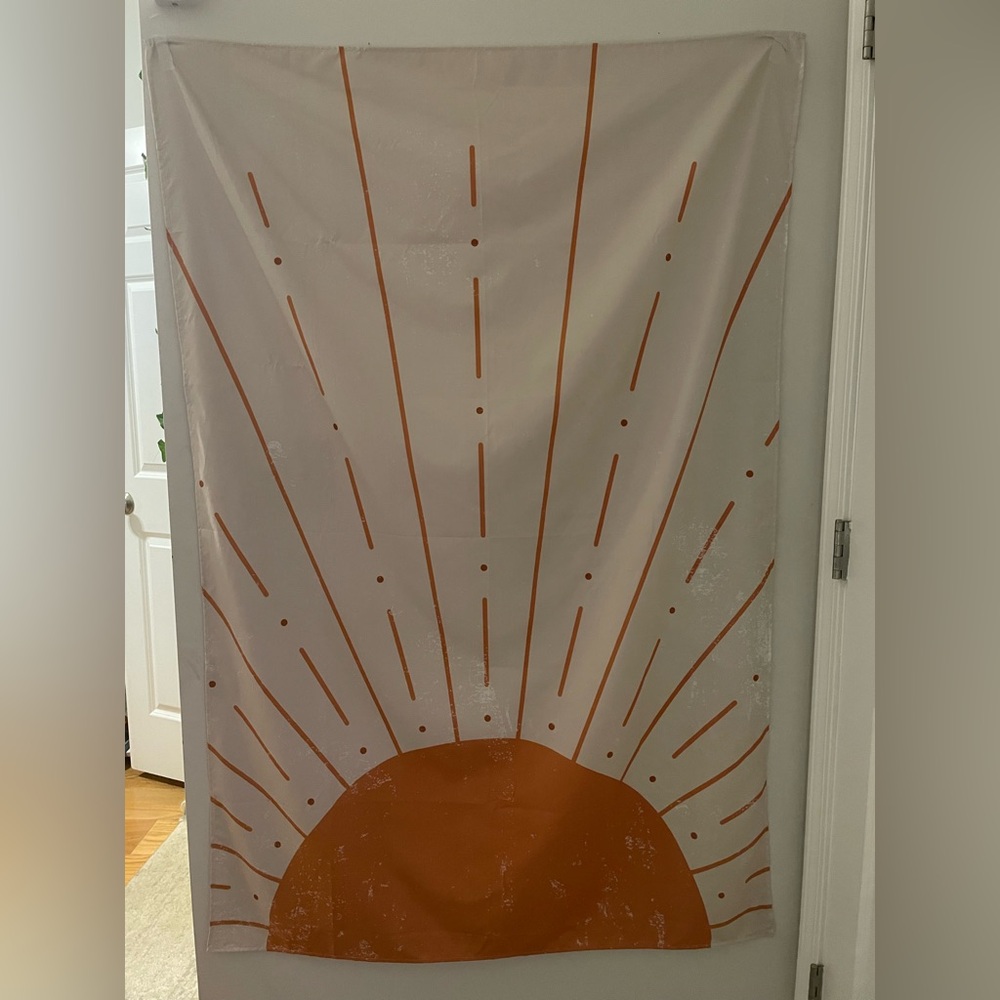 Tan and cream sunrise tapestry